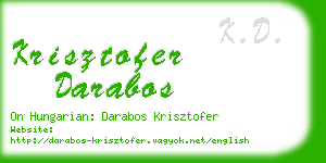 krisztofer darabos business card